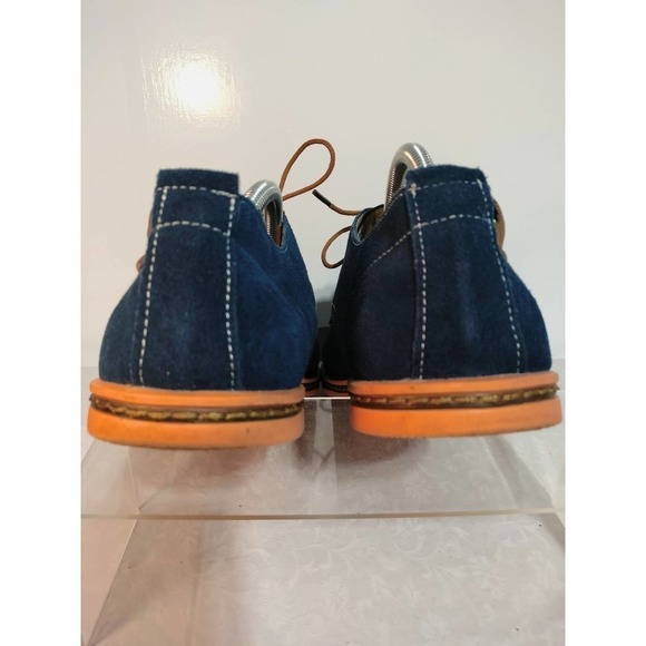 Dadawen blue suede oxford shoes with brown laces men size 13 EU size 47 - Picture 6 of 10